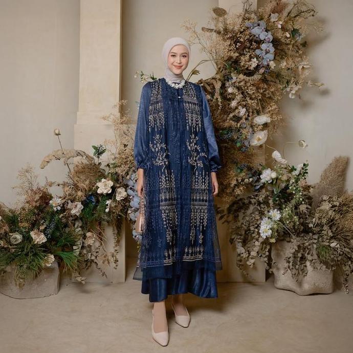 Zm Zaskia Mecca - Princy Gamis Dress Muslim Wanita - Edisi Rona Klasik Bordir Formal