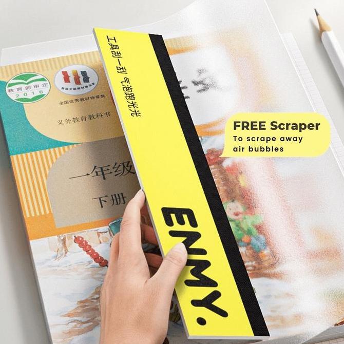 OCARA ENMY Self Adhesive Book Cover Transparent Frosted Book Wrapping Set