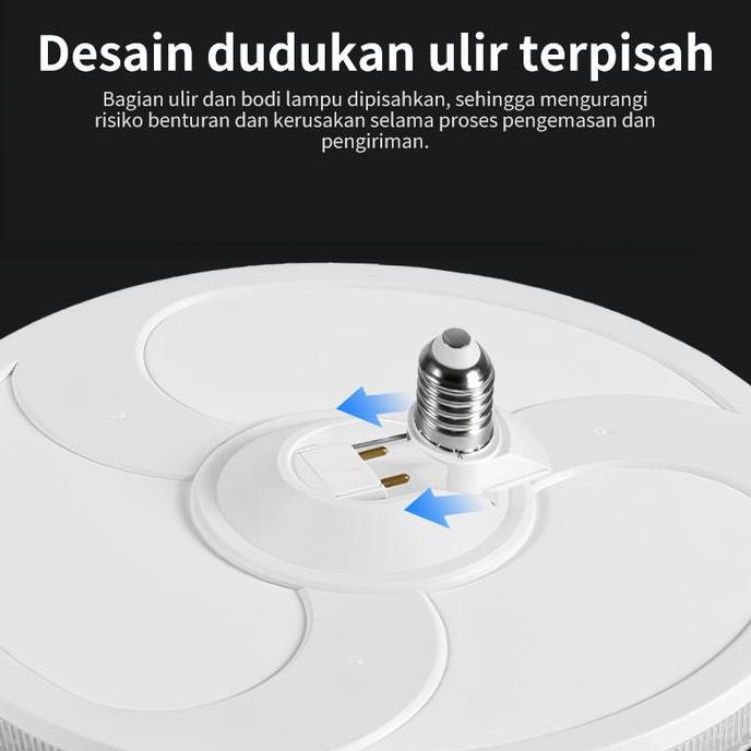 OCARA Lampu LED Kristal Terbaru 50W Super Terang Hemat Energi Dudukan E27 3 Warna Cahaya Cocok untuk