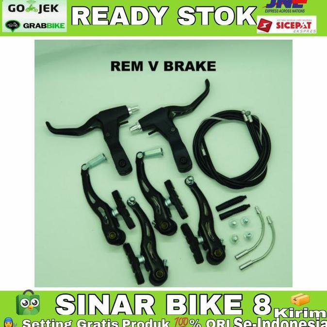Murah Handle Rem Sepeda V-Brake Atlantis Semi Alloy Hitam Non COD