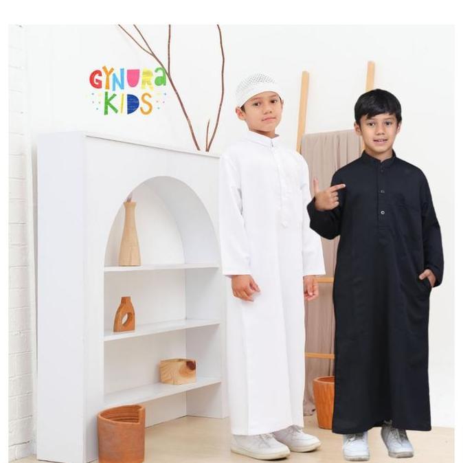 Jubah Gamis Anak Laki-Laki Usia 3 - 15 Tahun | Gamis Putih Anak Laki-Laki Tanggung | Baju Umroh