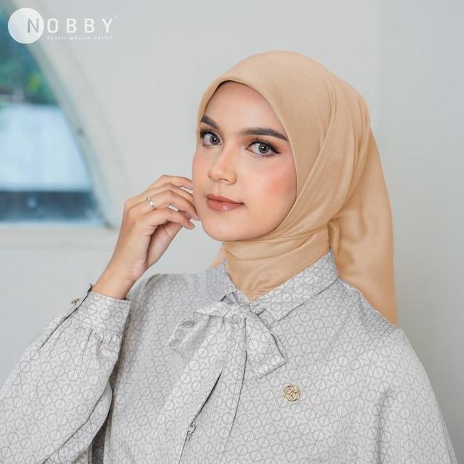 Bnr Nobby Hijab Basheera Scarf Kerudung Segi Empat Voal Premium
