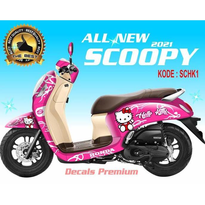 Decal All New Scoopy 2021 Hello Kitty Sticker Full Body Skupy 2021 Promo