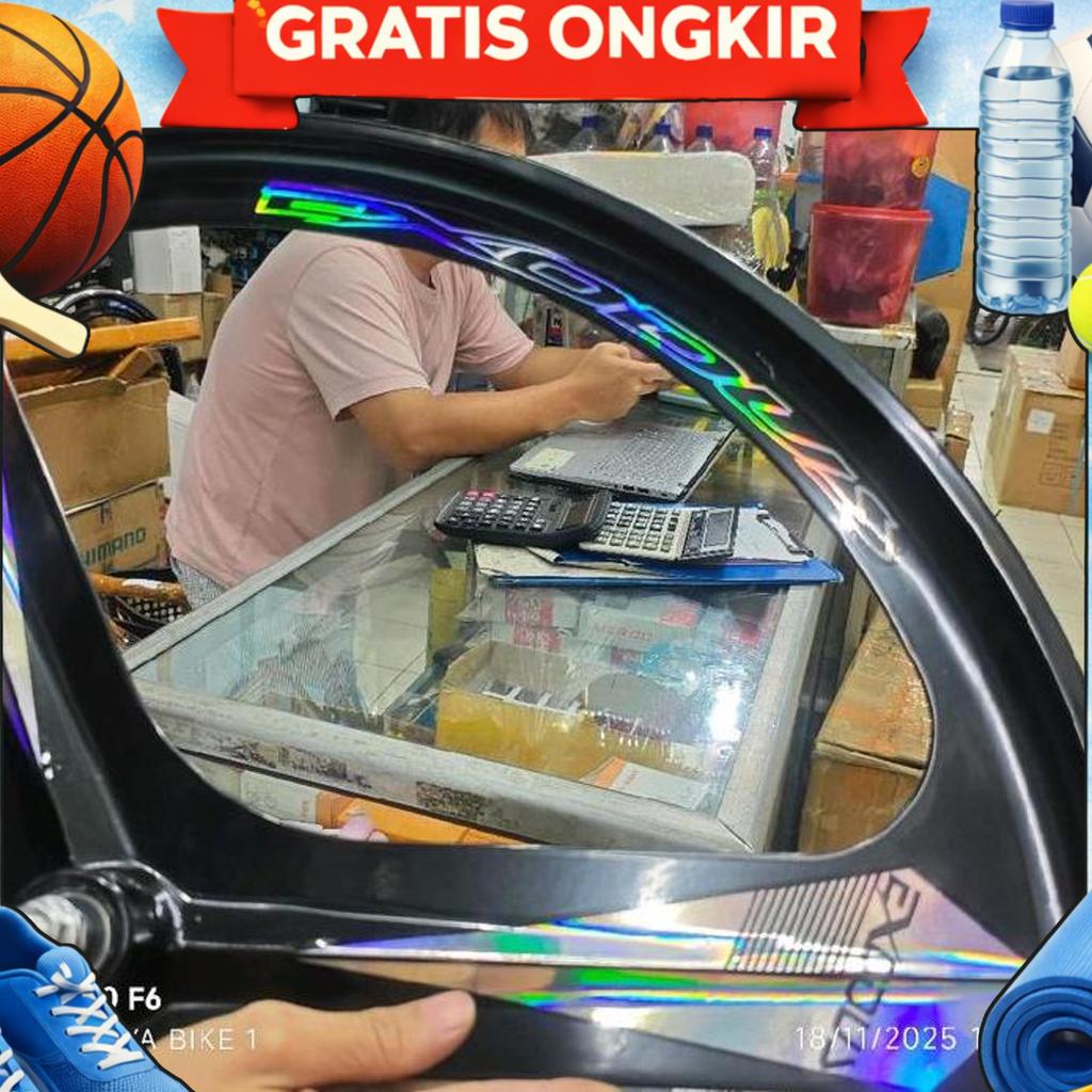 Wheelset Depan Trispoke 700C Alloy Bearing Exodus Sticker Scotlite Trispoke Sepeda Fixie Roda Depan 