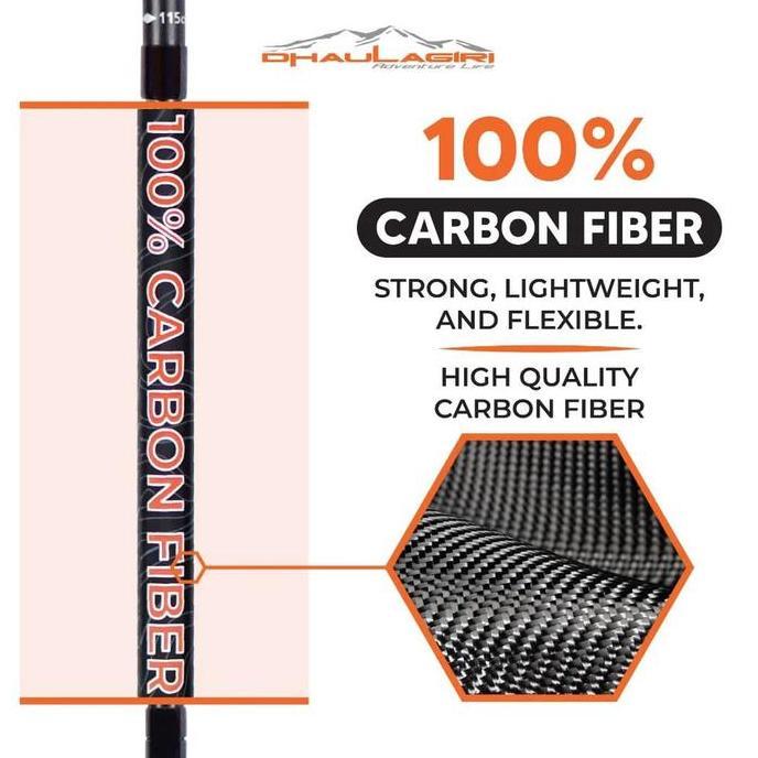 TERLARIS Trekking pole z3 dhaulagiri tongkat gunung carbon lipat foldable - tongkat gunung ultraligh