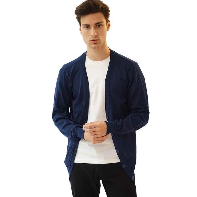 Cardigan Pria Oversize Sweater Korea BigSize Jumbo Dongker