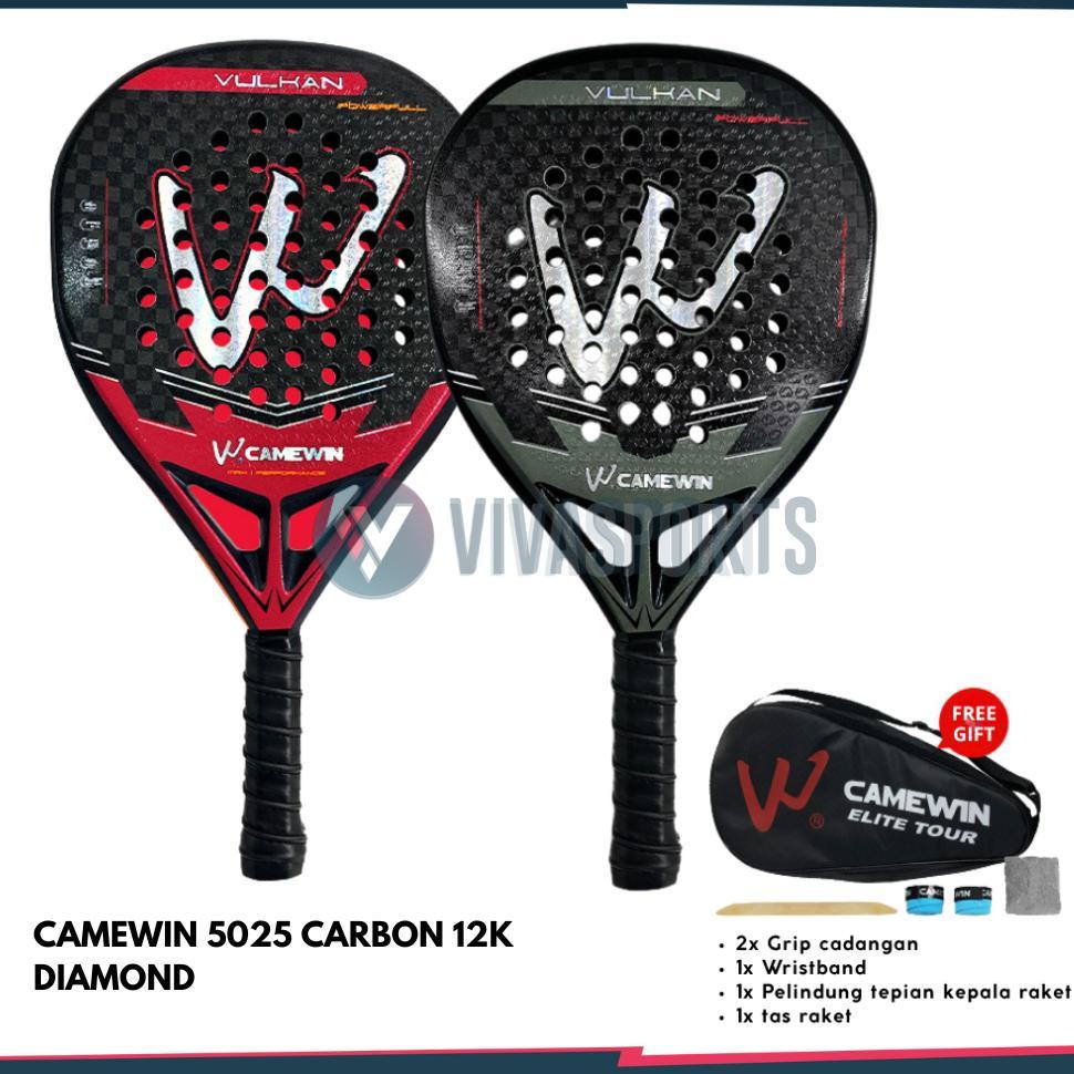 VIVASPORTS - CAMEWIN 5025 VULKAN Raket Padel Carbon 12K / Padel Racket CAMEWIN 5025 Original