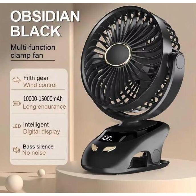 mantoalmarhum - alliance kipas angin mini 10000mah/15000mah dengan baterai polimer dan lampu malam a