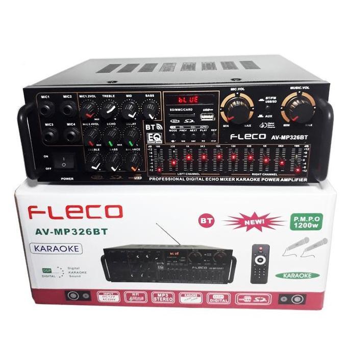 SUNBUCK AUDIO FLECO AV-MP 326 BT - AMPLIFIER BLUETOOTH USB/SD/FM/MP3 - AMPLIFIER KARAOKE HOME THEATE