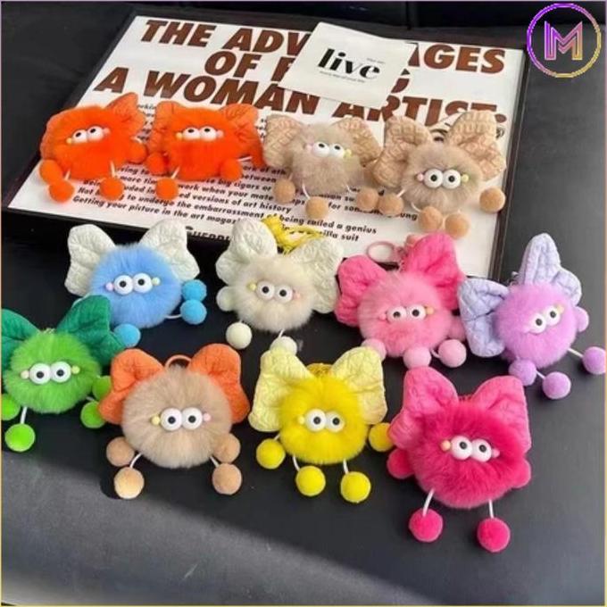 Gantungan Kunci Lucu Bulu Ornamen Boneka Kartun Motor Mobil Bulu Ornamen Boneka Kartun