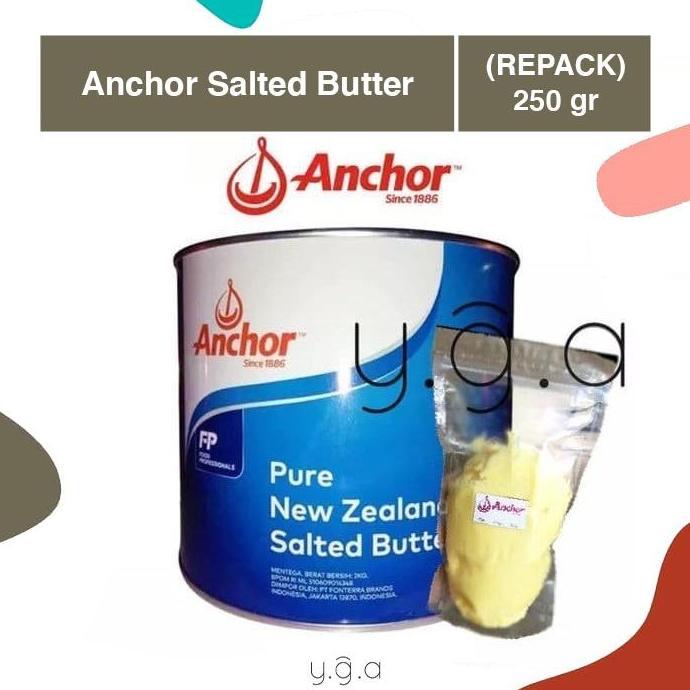 Anchor Salted Butter (REPACK) 250gr / Anchor Butter / Mentega Anchor