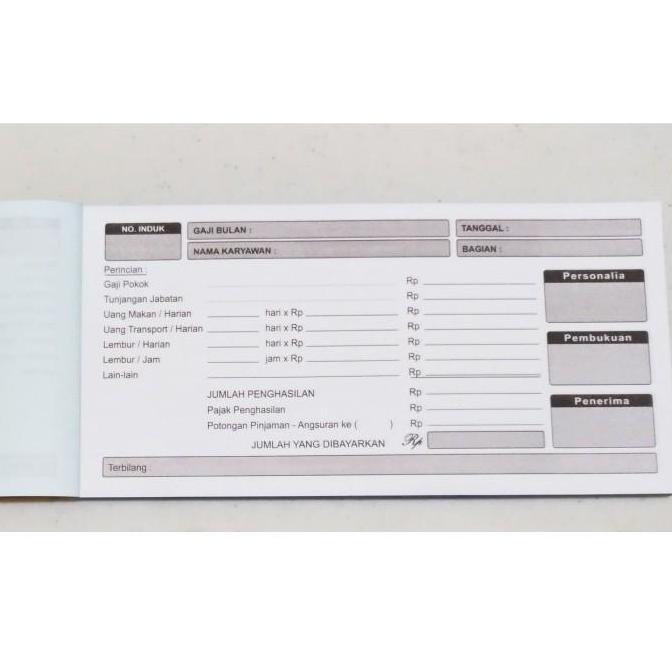 Slip Gaji NCR 2 Ply (50 set) Ukuran 1/3 F4