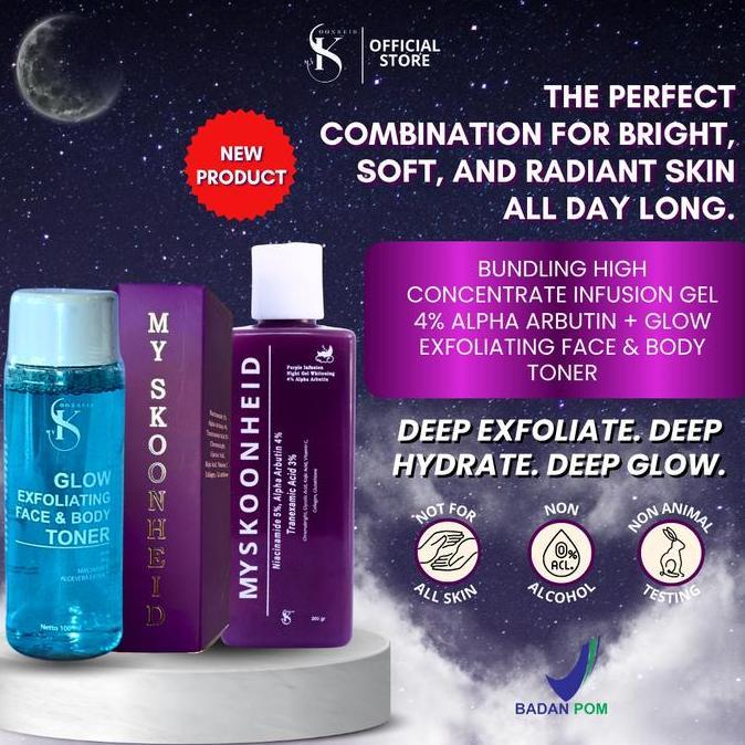 DINDASELLER6 - [NEW LAUNCH] MY SKOONHEID - HIGH CONCENTRATE INFUSION NIGHT GEL WHITENING 4% ALPHA AR