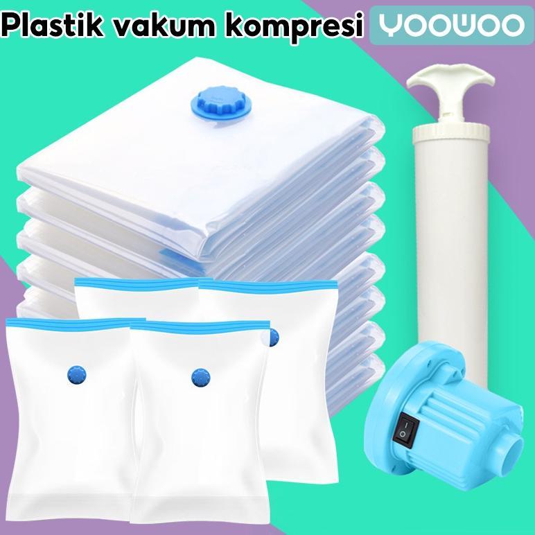 YooWoo Plastik Vacuum Baju / Travel Packing / Plastik Ziplock / Vacuum Baju Traveling / Plastik Pack