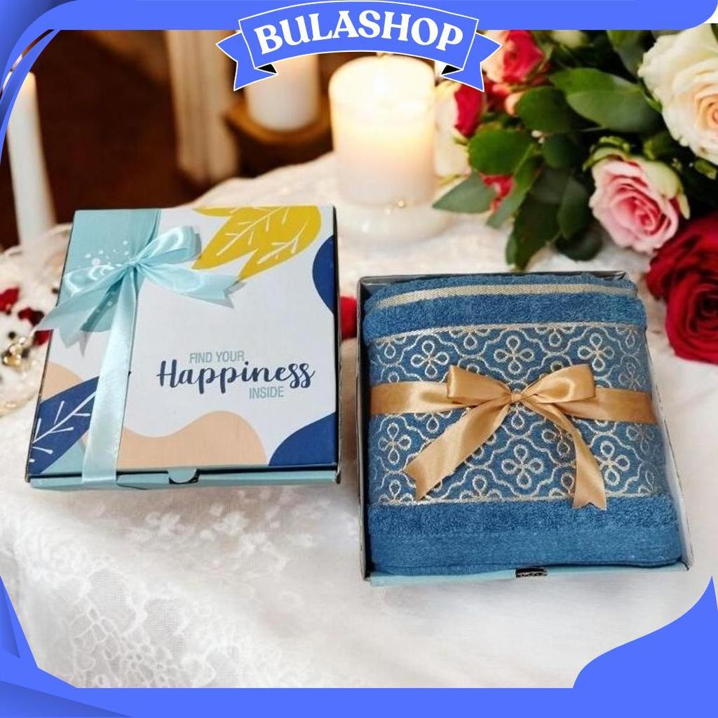 Hampers Handuk Box | Hampers Handuk Pernikahan Ukuran 70X140 | Hampers Handuk Couple Wedding Seserah