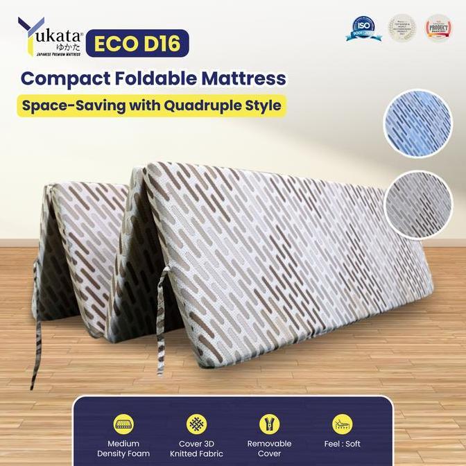 Kasur Lipat Yukata Eco D16 - Tinggi 10 Cm | 200X200 Cm, 200X180 Cm, 200X160 Cm, 200X145 Cm, 200X120 