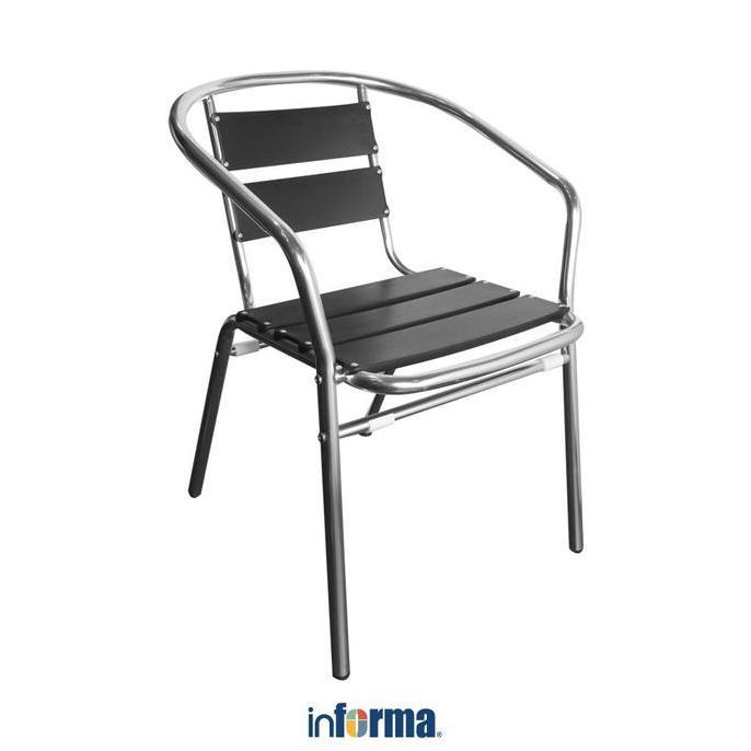 Informa Alba Kursi Teras - Hitam Bangku Santai Tempat Duduk Kursi Cafe Makan Santai