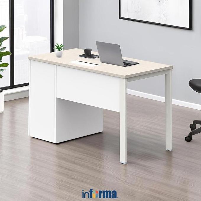 Informa Sieben Meja Kantor 120 Iw - Putih Meja Kerja Meja Belajar Minimalis Tempat Kerja