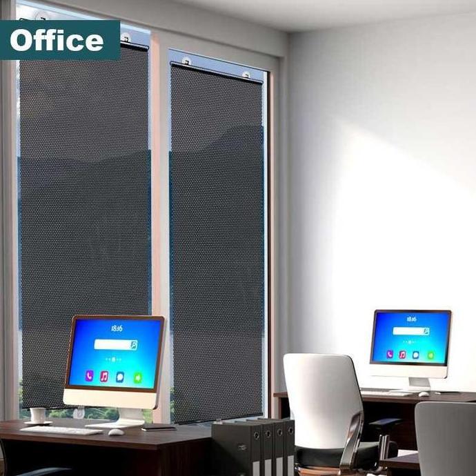 Diskon Roller Blind Tirai Penutup Jendela Kaca Tempel Gorden Rumah Kantor