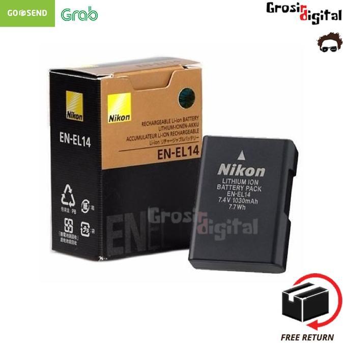 TERBARU Baterai Nikon EN-EL14 For Nikon DF, D5500, D5300, D5200, D5100, D3300, COOLPIX P7800, P7700
