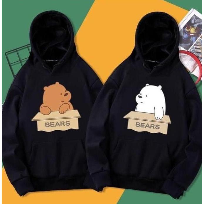 BL42 >> SWEATER HOODIE COUPLE ISI ( 2 PCS ) HOODIE BEARS HOODIE SEPASANNG SWEATER COUPLE