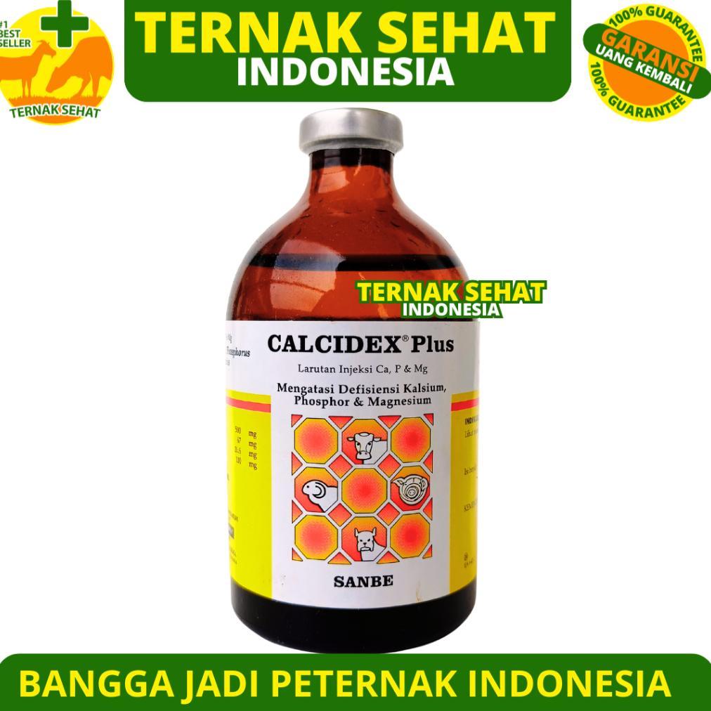 CALCIDEX PLUS 100 ML - Obat Ternak Lumpuh Atasi Hipokalsemia Hipomagnesia Sapi Kerbau Kambing Domba