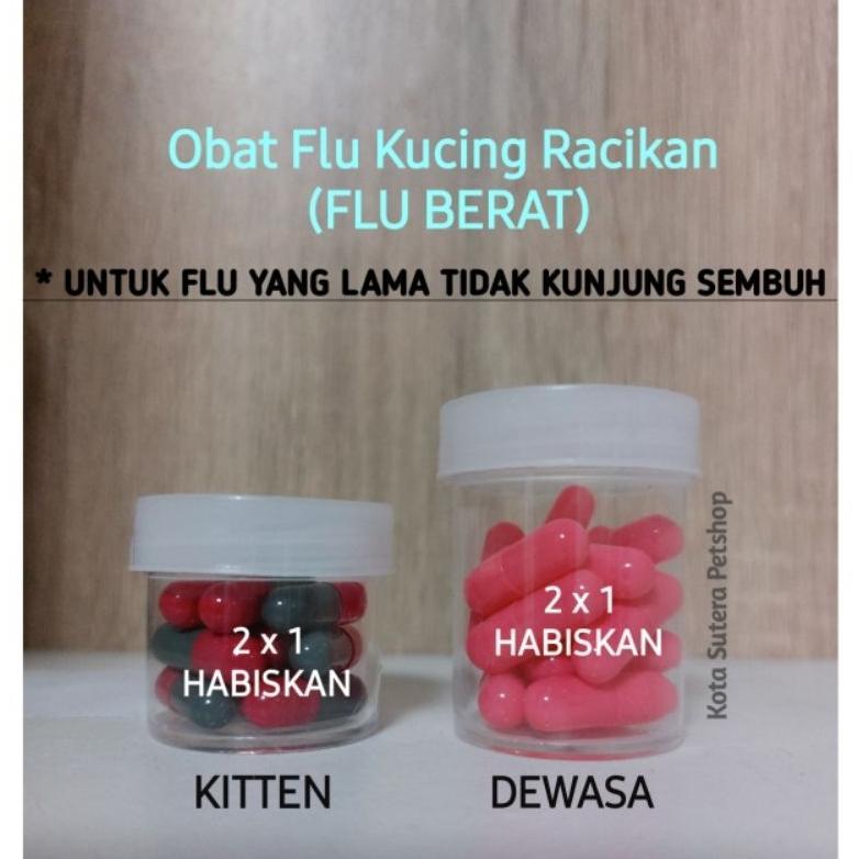 Obat Flu Kucing Racikan (FLU BERAT) 1 set - OBAT FLU KUCING AMPUH  untuk FLU BERAT. Obat Flu dan Bat