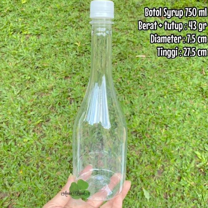DOVLAND (61 pcs) Botol SYRUP 750 ml botol sirup jus botol 750 ml unik PET food grade