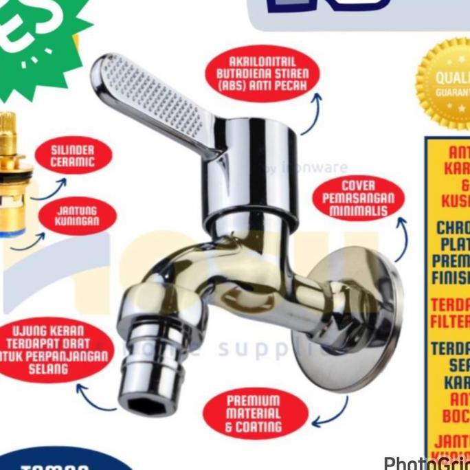 promo kran taman stainless onda model onda/ keran taman tembok stainless 1/2 inch model onda/ kran a