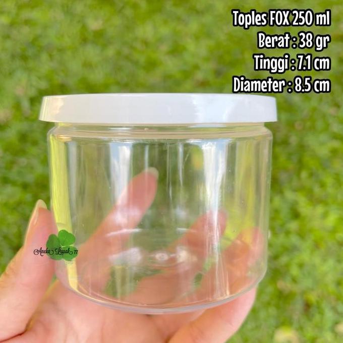 XALARA GOJEK Toples FOX 250 500 ml jar plastik tebal kue kering puding kukis