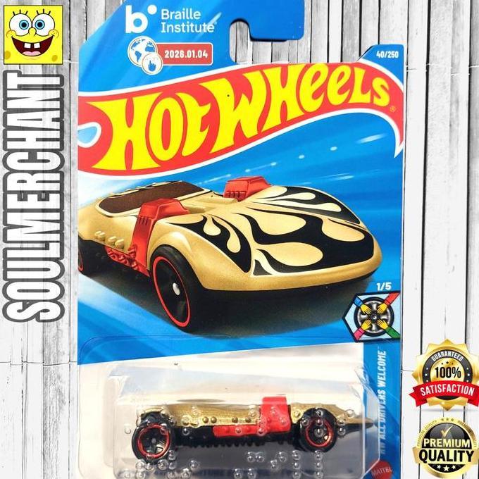Hot Wheels Braille Racer - Twin Mill Emas Diecast Mobil Balap Fantasy