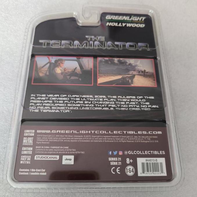 Promo GREENLIGHT HOLLYWOOD THE TERMINATOR 1984 - 1983 JEEP CJ-7 RENEGADE Diskon