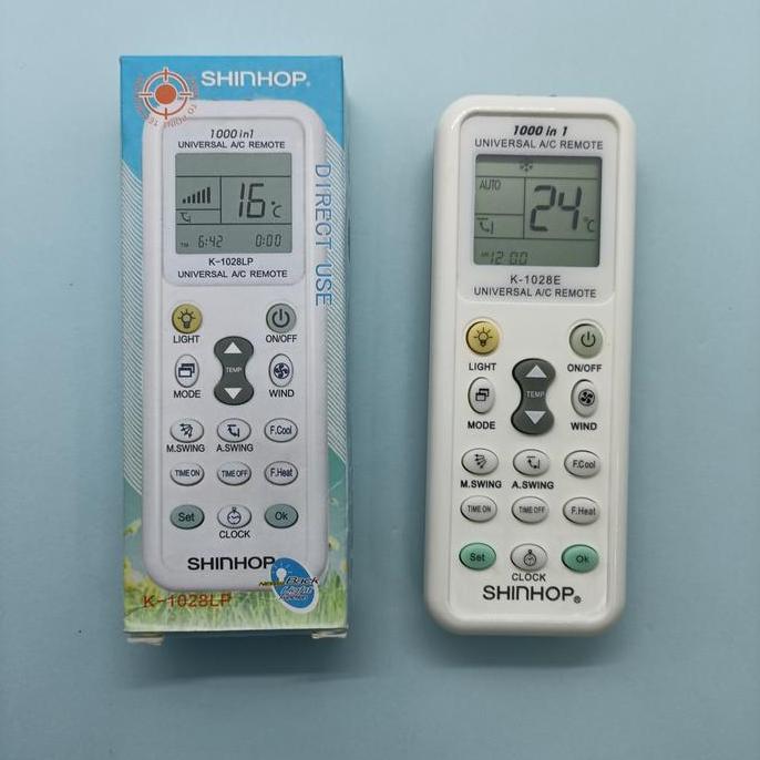 Remote Remot Semua Ac Multi Universal Shinhop K-1028E