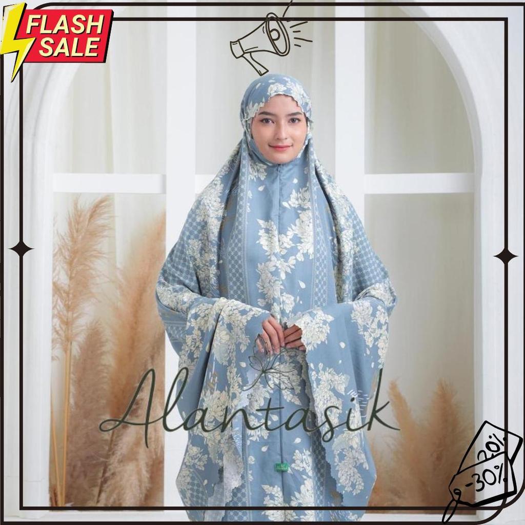 Mukena Dewasa  Traveling Maxmara Flower Satin Silky 2 In 1 Termurah