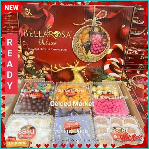 Kue Kering Natal Bellarosa Deluxe Isi 6 Macam Kue Snack Coklat | Hampers Kado Parcel Gift Hadiah Nat