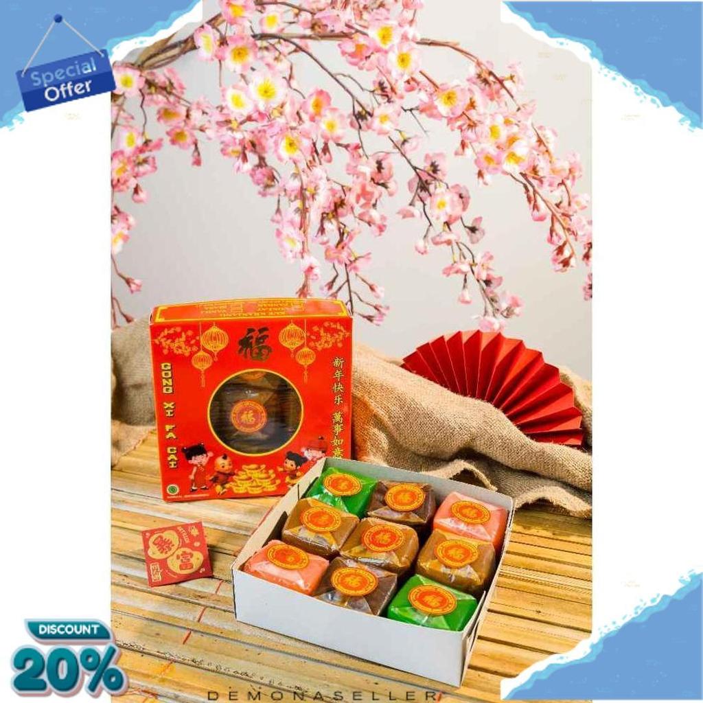 Kue Keranjang Halal Dodol Keranjang Imlek 1Dus Medium Ori 9Pcs Cemerlang Diskon 50%