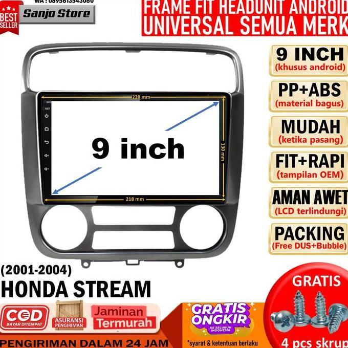 Frame PNP 2001-2004 Honda Stream Head Unit Android 9 inch Universal