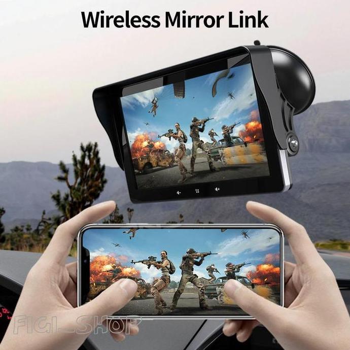 Layar Multimedia Mobil 7 Inch Wireless Carplay Android Auto