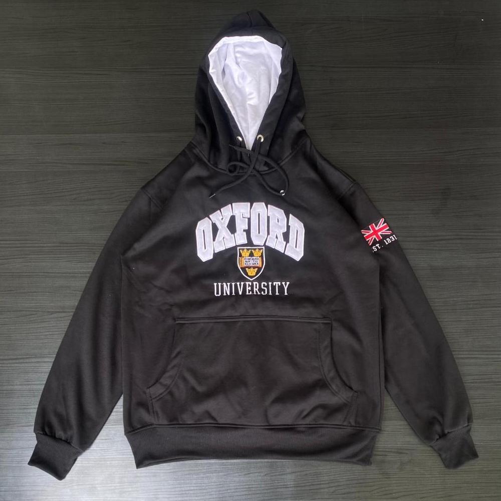 NEW PRODUCT HOODIE OXFORD USA KATUN PLEC TEBAL BORDIR