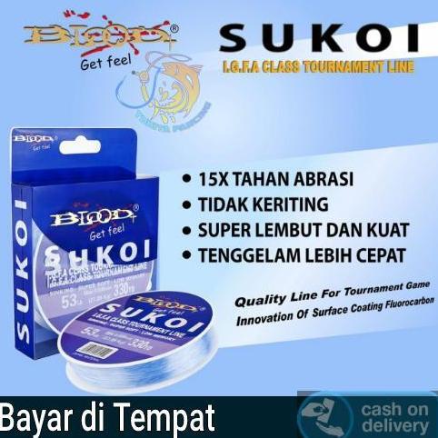 Senar Pancing Laut Blood-X Sukoi Fluorocarcon Coated - Biru Laut Allshop