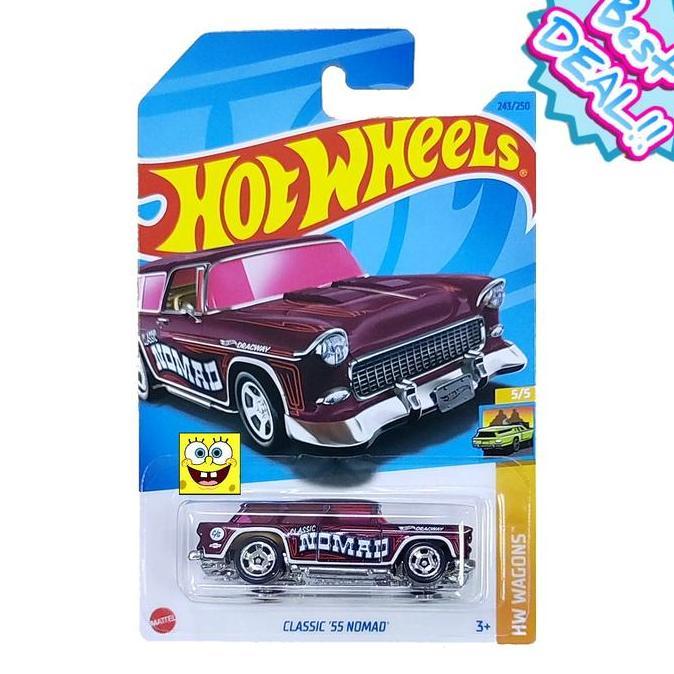 Hot Wheels Classic 55 Nomad Marun Mobil Klasik Ban Plastik
