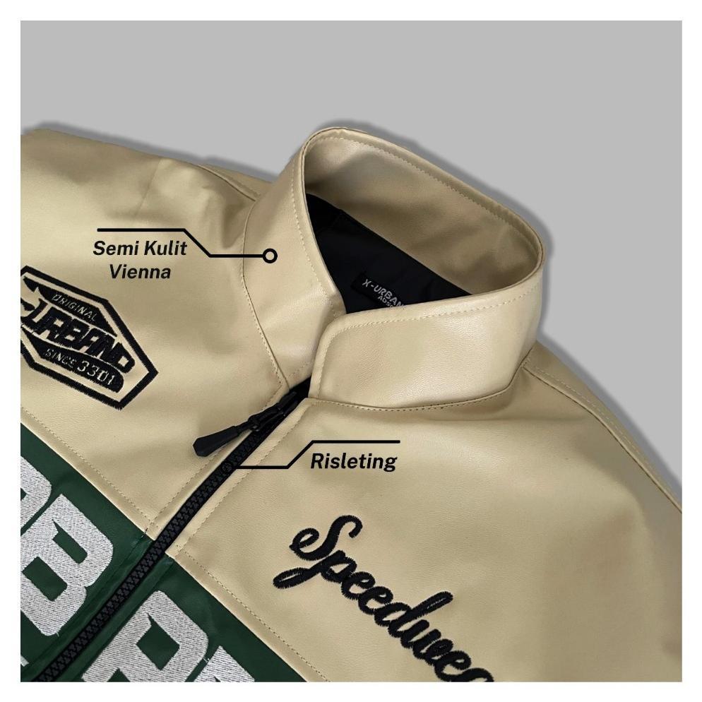hot product x urband absolute jaket nascar kulit sintetis a619