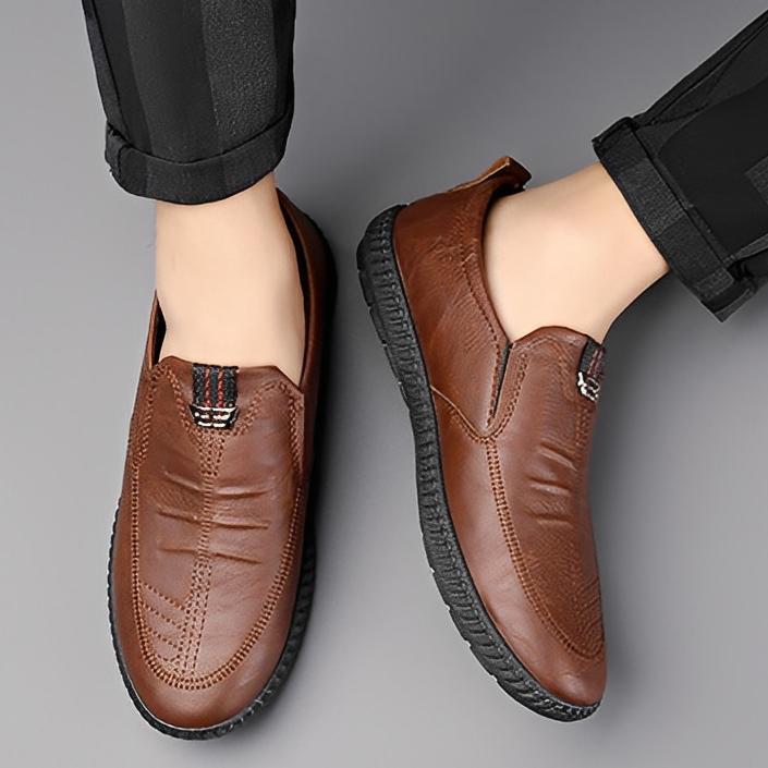 PROMO Leedoo Sepatu Oxford Kulit Kerja Pria Formal Slip On Pria Loafer Sepatu Kuliah Kekinian Shoes 