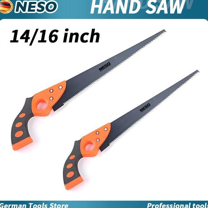 Neso German Tools Gergaji Tangan PortabelCOD 10"/12"/14"/16" Kayu Multifungsi Super Tajam Hand Saw 1
