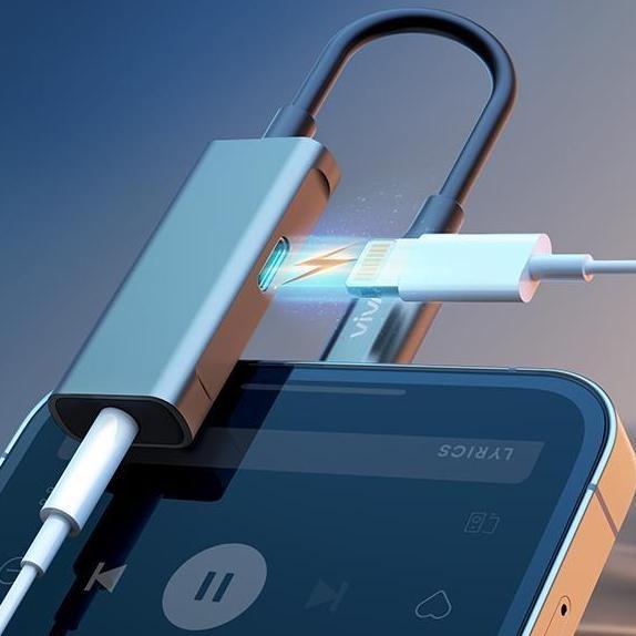 VIVAN Converter Audio Headset Mic Lightning Jack AUX Iphone VAL01 02