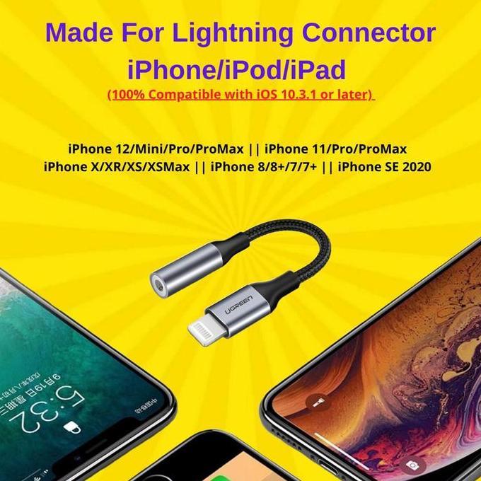 Converter iphone jack to lightning UGREEN Adaptor Jack Audio