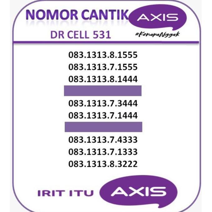 Kartu Perdana AXIS / nomor cantik AXIS seri triple