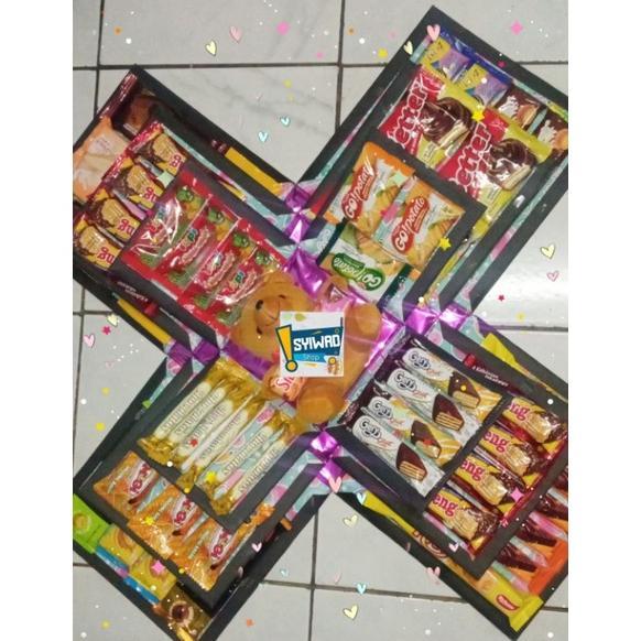Explosion Box Snack 3 Layer Ukuran Besar Premium