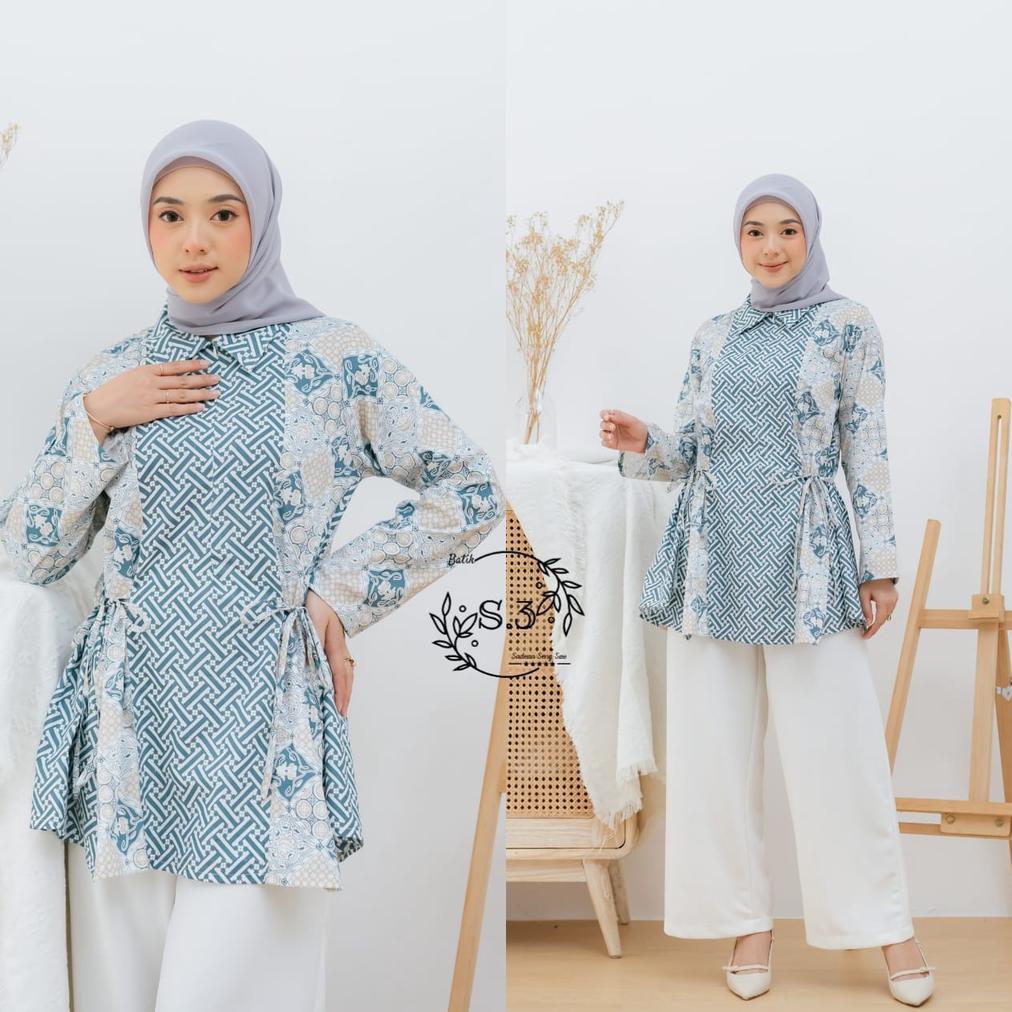 Grade Ori Batik Wanita | Batik Kerja Wanit | Batik Wanita Modern | Baju Batik Wanita | Atasan Batik 