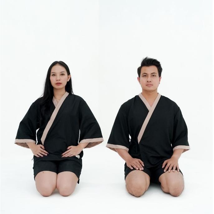 Murah  New [Hanabi - Tipe Kimono Pria/Wanita] Piyama Kimono Polos Baju Tidur Pajama Pria/Wanita Poly